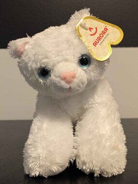 Aurora white cat plush